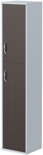 Шкаф колонка с глухой малой и средней дверьми СУ-1.8(R) Венге Магия/Металлик 406*365*1975