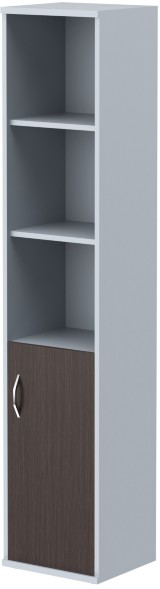 Шкаф колонка с глухой малой дверью СУ-1.1(R) Венге Магия/Металлик 406*365*1975