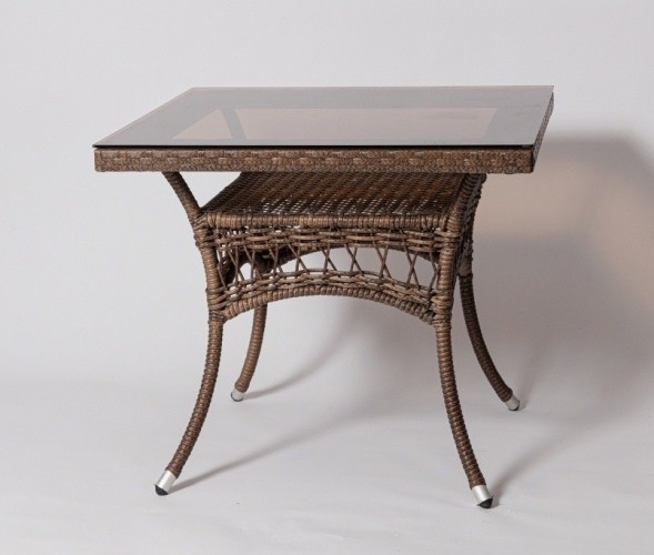 Стол для дачи уличный FM-2001, 850*850 коричневый