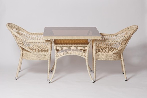 Стол для дачи FM-2001, 850*850 белый