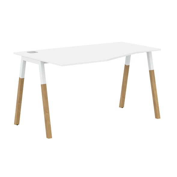 Стол FCT 1367(L) Белый Премиум/Белый-Бук 1380х900(670)х733 FORTA во Владикавказе 