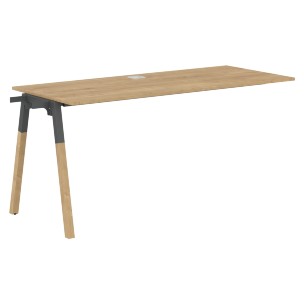 Стол приставной FIST 1567 Белый Премиум/Белый-Бук 1580х670х733 FORTA