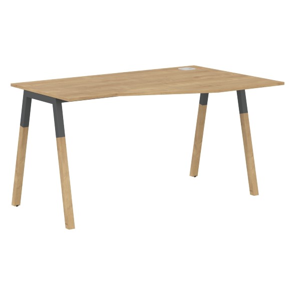 Стол FCT 1367(R) Белый Премиум/Белый-Бук 1380х900(670)х733 FORTA во Владикавказе 