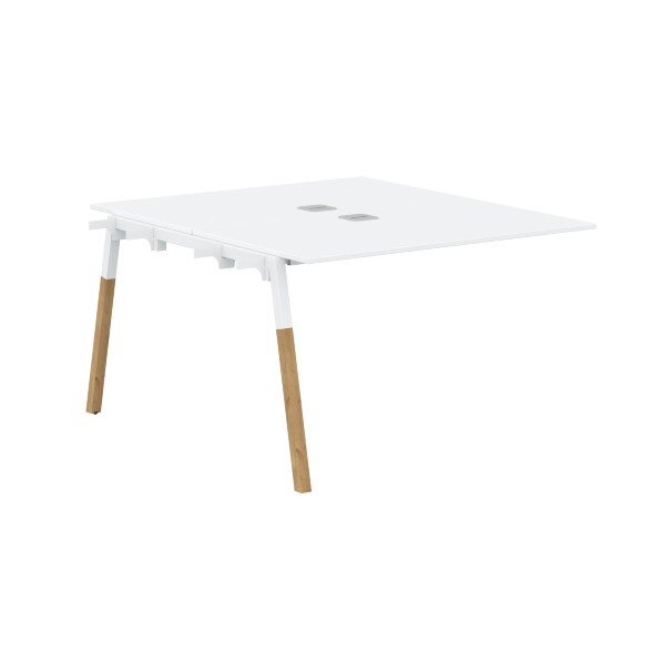 Стол приставной FIWST 1113 Белый Премиум/Белый-Бук 1180х1370х733 FORTA во Владикавказе 