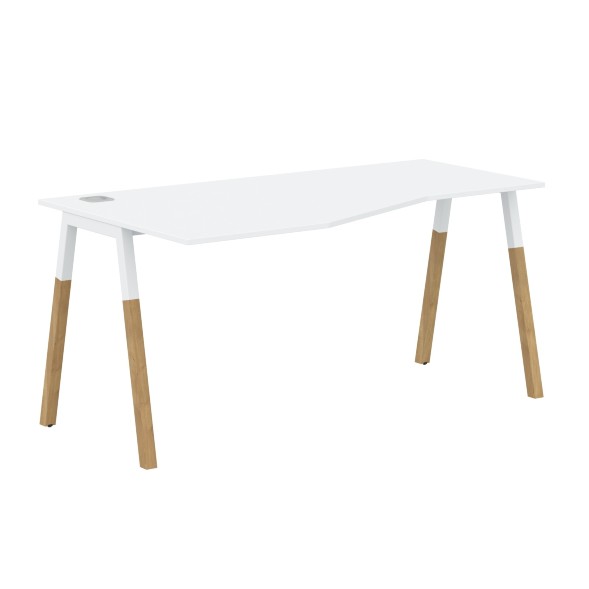Стол FCT 1567(L) Белый Премиум/Белый-Бук 1580х900(670)х733 FORTA во Владикавказе 