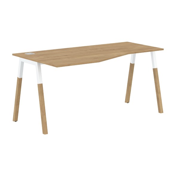 Стол FCT 1567(L) Белый Премиум/Белый-Бук 1580х900(670)х733 FORTA во Владикавказе 