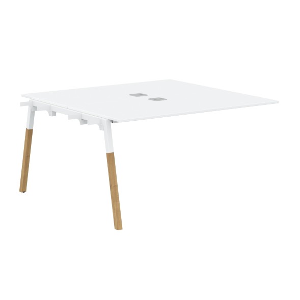 Стол приставной FIWST 1313 Белый Премиум/Белый-Бук 1380х1370х733 FORTA во Владикавказе 