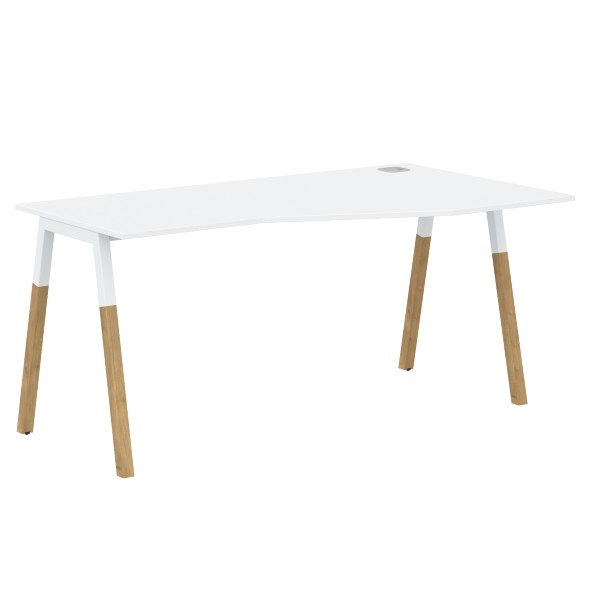 Стол FCT 1567(R) Белый Премиум/Белый-Бук 1580х900(670)х733 FORTA во Владикавказе 