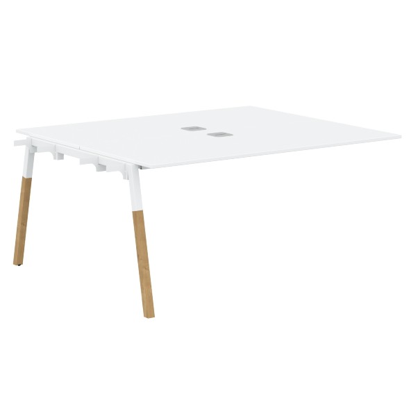 Стол приставной FIWST 1513 Белый Премиум/Белый-Бук 1580х1370х733 FORTA во Владикавказе 