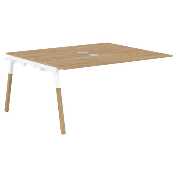 Стол приставной FIWST 1513 Белый Премиум/Белый-Бук 1580х1370х733 FORTA во Владикавказе 