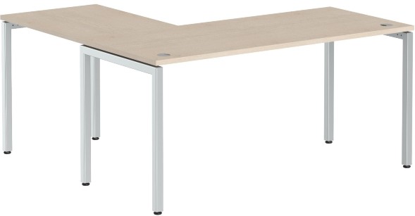 Стол угловой XSCT 1615 Бук Тиара/Алюминий 1600х1500х750 во Владикавказе 